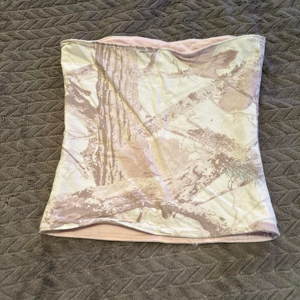 Unbranded Women's Pink and Cream Crop-top